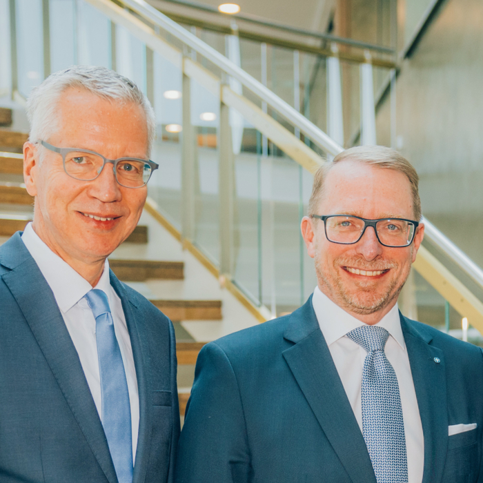 Jörg Moltrecht, Andreas Ermisch (v.l.) Vorstand KD-Bank, Bank